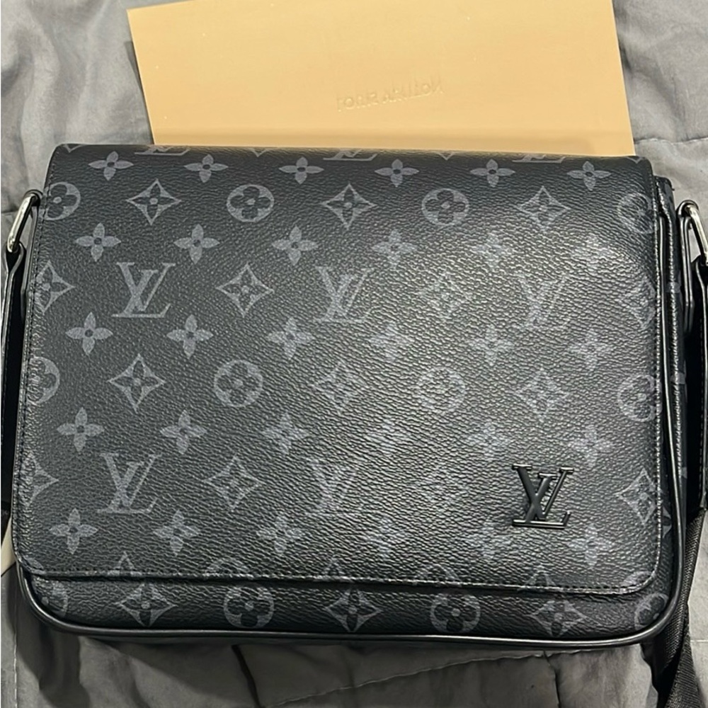 Louis Vuitton Monogram Black and Gray Messenger Bag